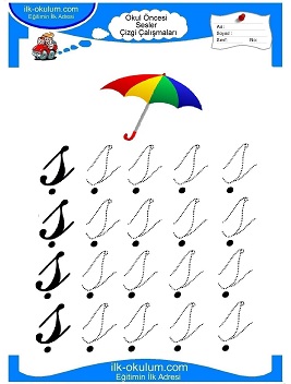Çocuklar İçin Sesler Çizgi Çalışmaları Çalışma Sayfaları 
